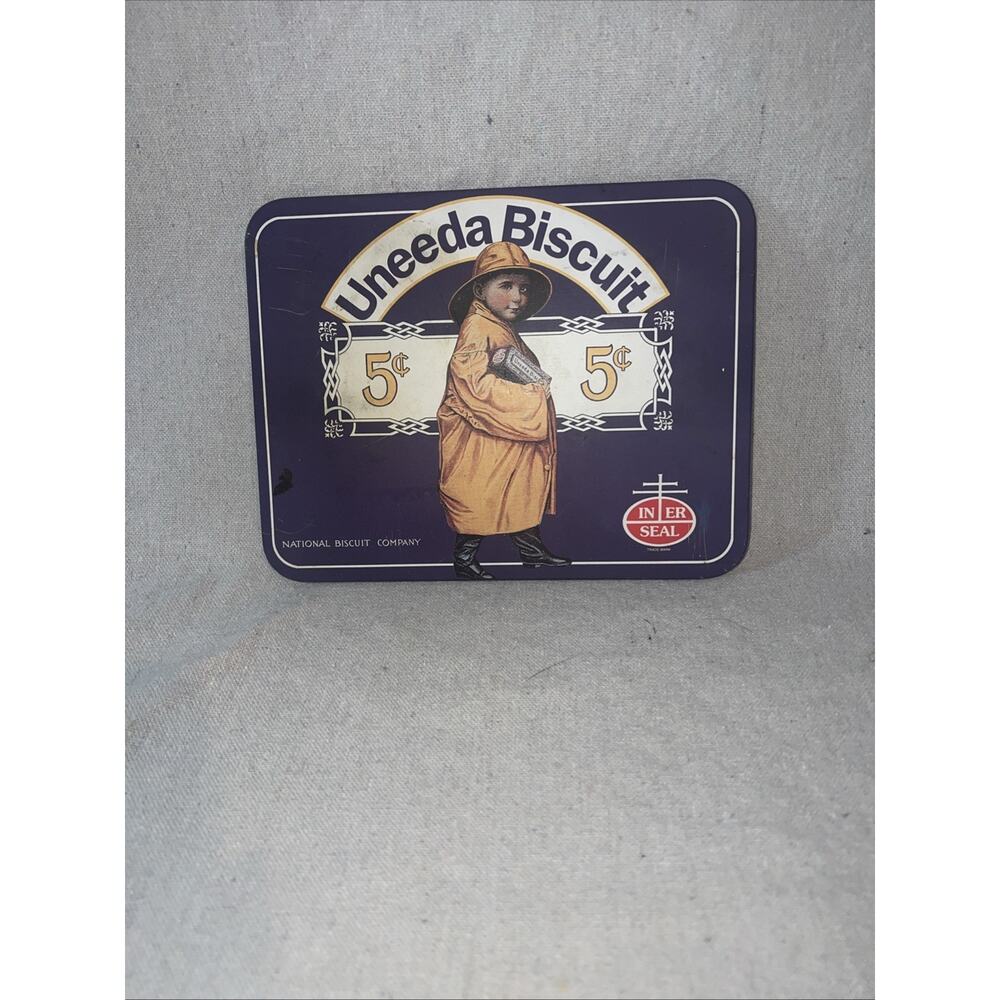Bristolware Uneeda Biscuit National Biscuit Co. Sign, 8 3/8" x 6 1/2", EUC